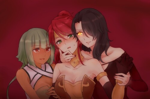  pyrrha nikos cinder fall and emerald sustrai rwby drawn by sorimachi doufu sample c7f23080f2a1def72