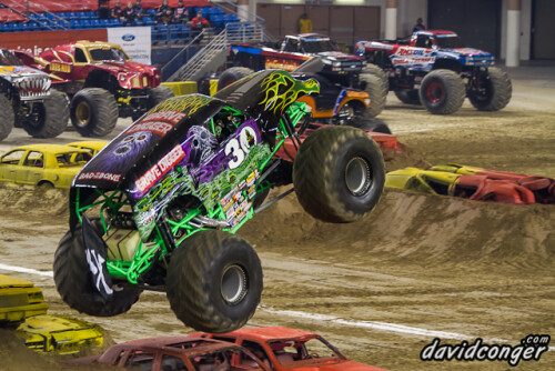 Monster Trucks take to the Tacoma Dome for Monster Jam to race in the hopes of making the World Championships in Las Vegas.
