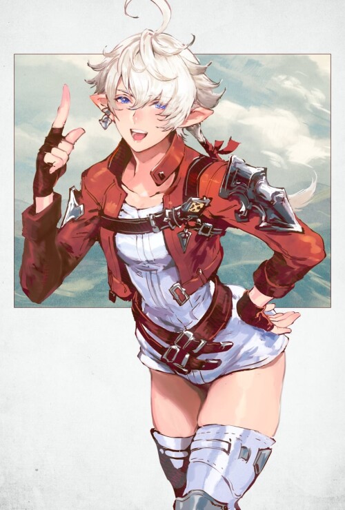  alisaie leveilleur final fantasy and 1 more drawn by kin mokusei sample f04951b96137eb28096797aedd9