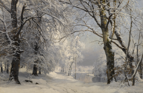 En vinterskov by Anders Andersen Lundby, 1882 (orig gamma)