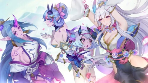  soraka evelynn syndra tristana spirit blossom soraka and 3 more league of legends drawn by bozaigao