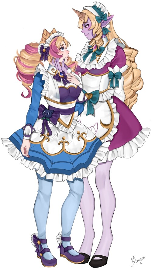  soraka gwen cafe cuties soraka and cafe cuties gwen league of legends drawn by mireysh sample f6e67