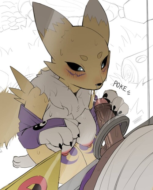  renamon digimon drawn by zhou135627 sample f5d99b685c363463b7bd7940a92cabab