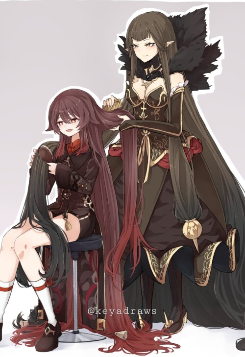  hu tao and semiramis fate and 2 more drawn by keyadraws sample 1a2edc9db7b92681e725cc9798b56570