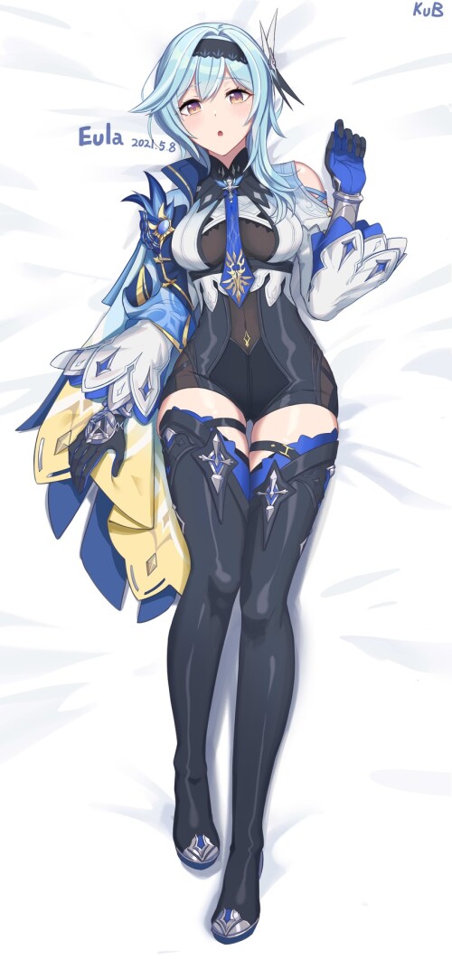  eula genshin impact drawn by hfp kubiao sample a23cc186496fb5a5b017536b0a3574f6