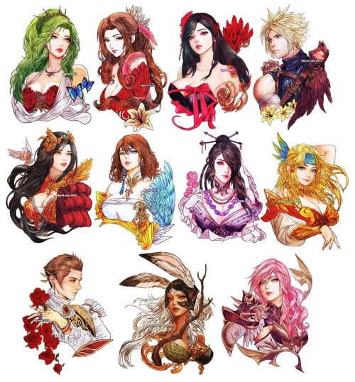  tifa lockhart cloud strife aerith gainsborough tina branford yuna and 6 more final fantasy and 6 mo