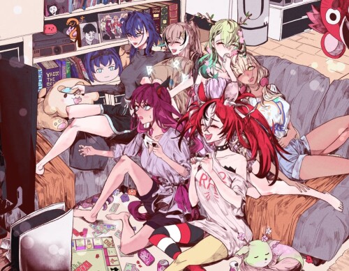  ouro kronii nanashi mumei hakos baelz ceres fauna takodachi and 12 more hololive and 2 more drawn b