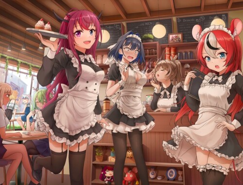  gawr gura watson amelia ouro kronii nanashi mumei hakos baelz and 10 more hololive and 1 more drawn