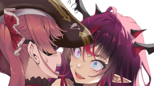  houshou marine and irys hololive and 1 more drawn by kubota masaki sample 40ab427ec423858ab0166ca21