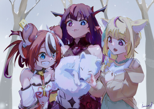  hakos baelz omaru polka and irys hololive and 1 more drawn by imori imori7 sample 062680f8b05faee58