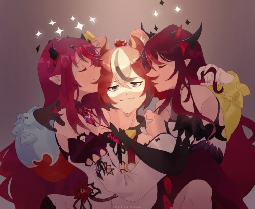  hakos baelz and irys hololive and 1 more drawn by lucesamaaa sample 1f21c2a2d79077f0aae135308ed9960