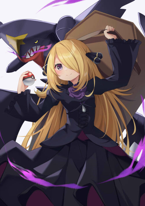  cynthia and garchomp pokemon and 2 more drawn by ikazu401 sample c932404e435a35200fb6190d648d8e9b