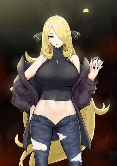  cynthia and garchomp pokemon and 2 more drawn by sky freedom sample bce870cf4f637ea96659c18cf55e695