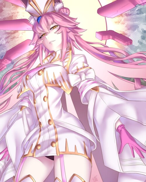  tamamo koyanskaya and koyanskaya fate and 1 more drawn by shao newton sample 91430db1a718f92ced90f3