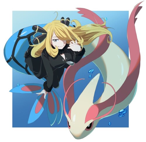  cynthia and milotic pokemon and 2 more drawn by ko izumi hida sample da3dcea4bba397490d883f449874e5