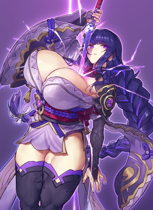  raiden shogun genshin impact drawn by melon22 sample 982141ed7d6d2bd81b520ca1bbd0ee1e