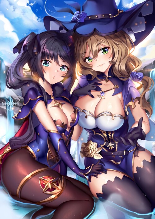  mona and lisa genshin impact drawn by squchan sample 10854cf459037c6bb0b1b8aa83f0861e