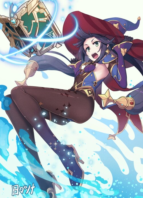  mona genshin impact drawn by hibi tsuna sample 2357daf9d00b6dc5eccc0f593c14cb04