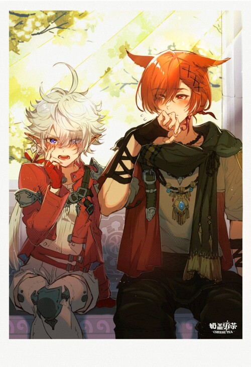  g raha tia and alisaie leveilleur final fantasy and 1 more drawn by nai gai hongcha sample 1ddb567e