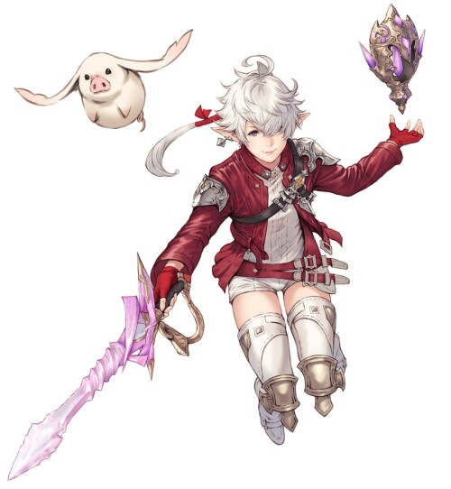  red mage alisaie leveilleur and porxie final fantasy and 1 more drawn by makimura shunsuke sample 9