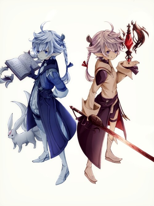  alisaie leveilleur alphinaud leveilleur and carbuncle final fantasy and 1 more drawn by ichi pixiv6