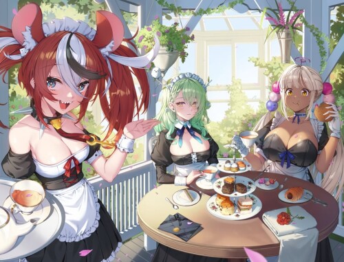  hakos baelz ceres fauna tsukumo sana kaniko and usaslug hololive and 1 more drawn by sseli sample 1
