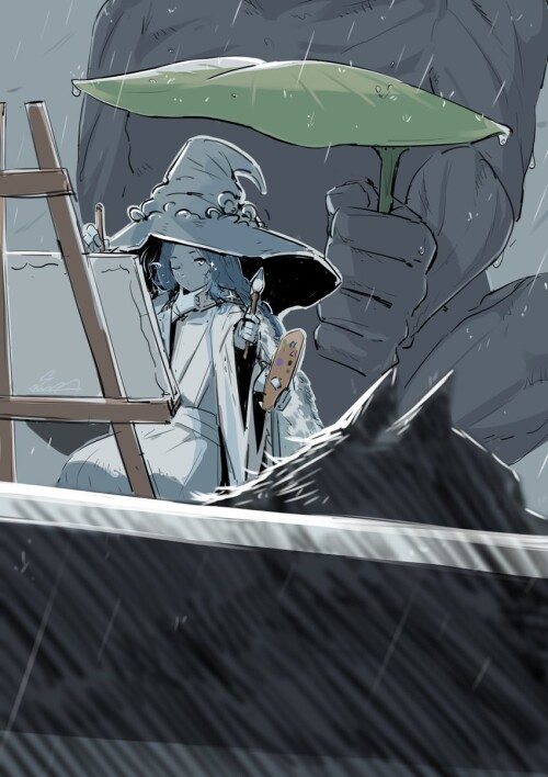 ranni the witch blaidd the half wolf and war counselor iji elden ring drawn by sawasa sample ee216b