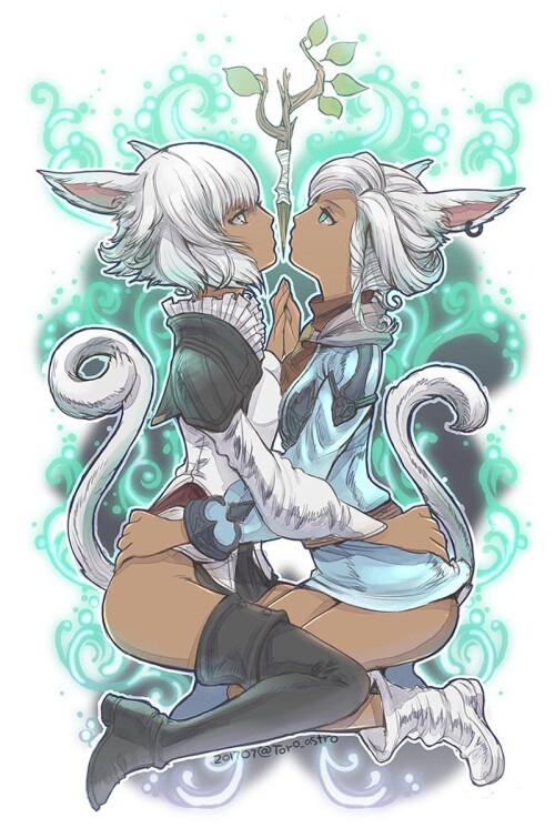  y shtola rhul and y mhitra rhul final fantasy and 1 more drawn by toro astro 96300f470535a602a6f4e9