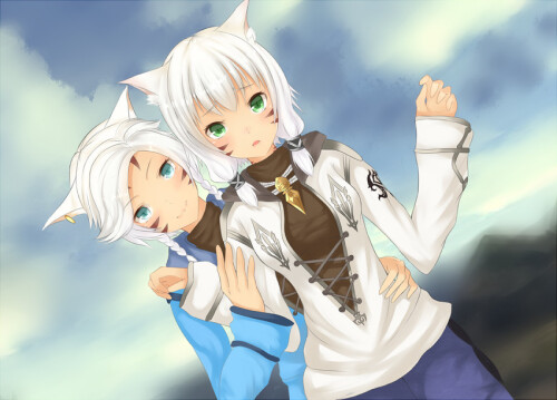  y shtola rhul and y mhitra rhul final fantasy and 1 more drawn by take s wab sample 6440d6731a52290