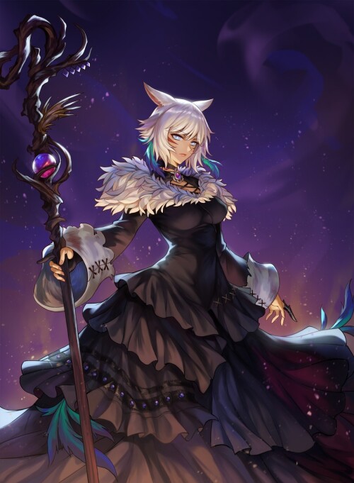  y shtola rhul and black mage final fantasy and 1 more drawn by kacyu sample 590bf63d58217325ef0af6f