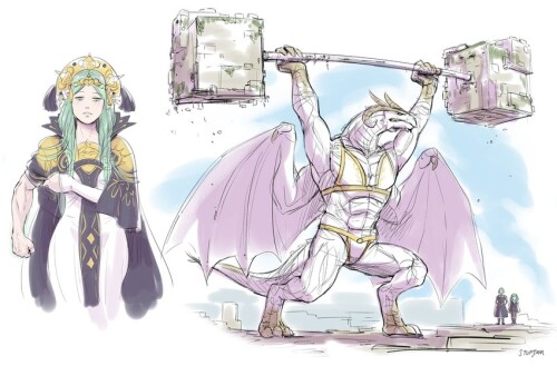  rhea flayn seteth and the immaculate one fire emblem and 2 more drawn by stup jam sample c370f8f66a