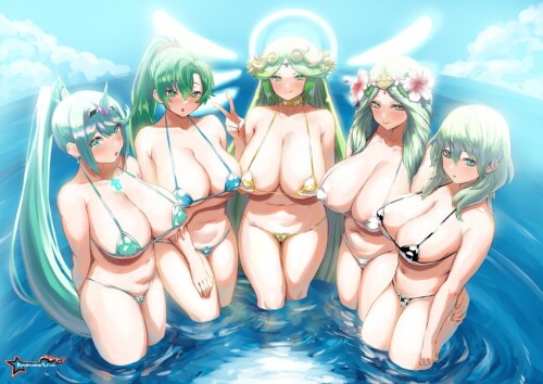  byleth byleth lyn palutena pneuma and 1 more fire emblem and 6 more drawn by awesomeerix sample c61