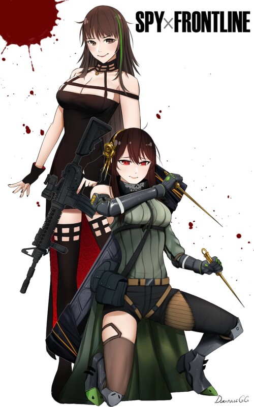  yor briar and m4a1 girls frontline and 1 more drawn by darkpulsegg sample f7f463e87ed3df4fc4c1e7205