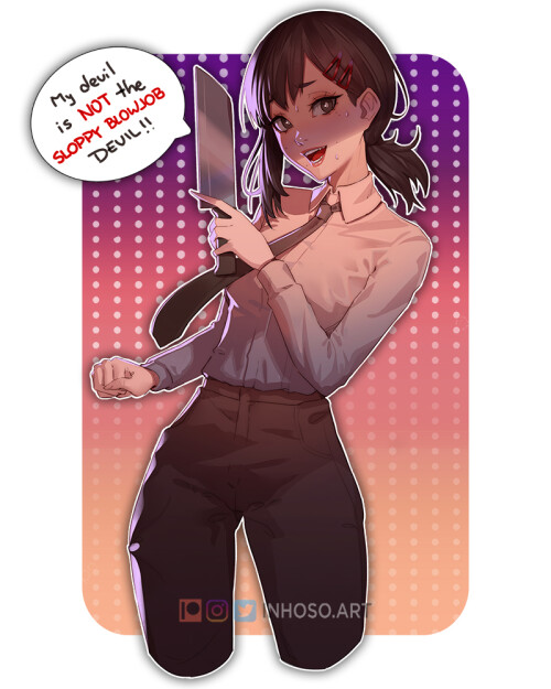  higashiyama kobeni chainsaw man drawn by inhoso 7196b38a03c060415d493263ab0f2ef0