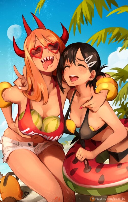  power higashiyama kobeni and pochita chainsaw man drawn by khyle sample 1bb55c70c5d30bceebb44554e14