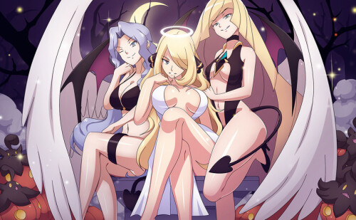  cynthia lusamine pumpkaboo and karen pokemon and 4 more drawn by scott bennett and vivivoovoo sampl