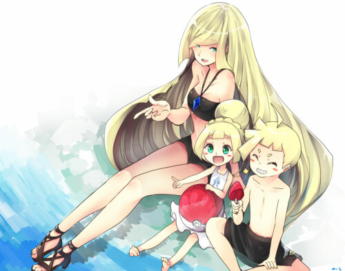  lillie lusamine and gladion pokemon and 2 more drawn by e co sample b51029a565c1496f00519c685c08503