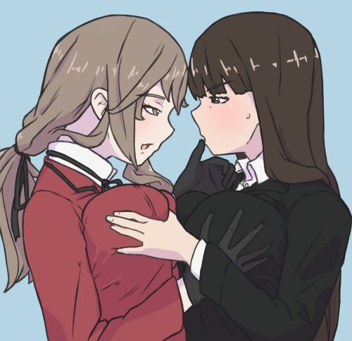  nishizumi shiho and shimada chiyo girls und panzer drawn by huaronanago sample cb416fed805f86a02fe8