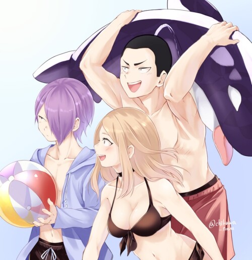  utsushimi kemii shishikura seiji and yoarashi inasa boku no hero academia drawn by chikuwa savy sam