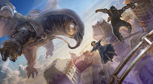  elizabeth booker dewitt and songbird bioshock and 1 more drawn by tora nu tanuki sample 49760ddbda8