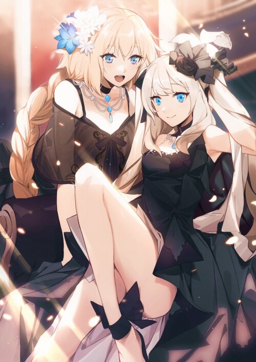  jeanne d arc marie antoinette jeanne d arc and marie antoinette fate and 1 more drawn by no kan sam