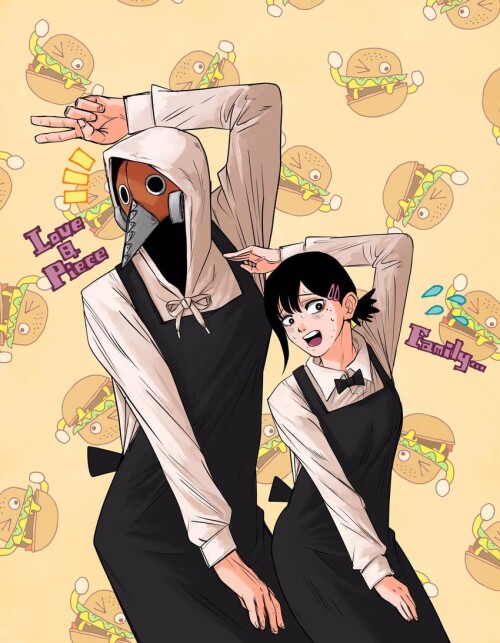  higashiyama kobeni violence devil and family burger mascot chainsaw man drawn by 1dvelwohxzkm7xz sa