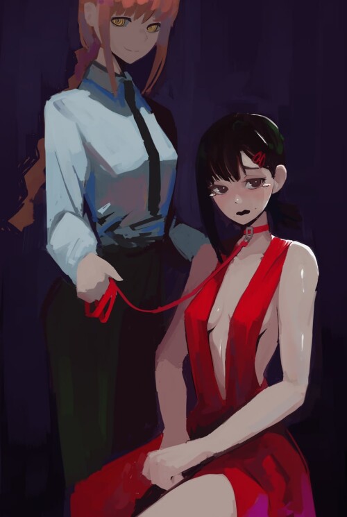  makima and higashiyama kobeni chainsaw man drawn by pea poopingirl sample 6c10379249561c905305fa8a8