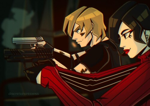  leon s kennedy and ada wong resident evil and 2 more drawn by skystarsdrawing sample 7ffcb29be05074
