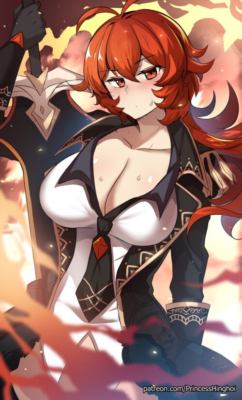  diluc genshin impact drawn by hinghoi sample 3162b0ef02ce8b8f7b72232962646cfd