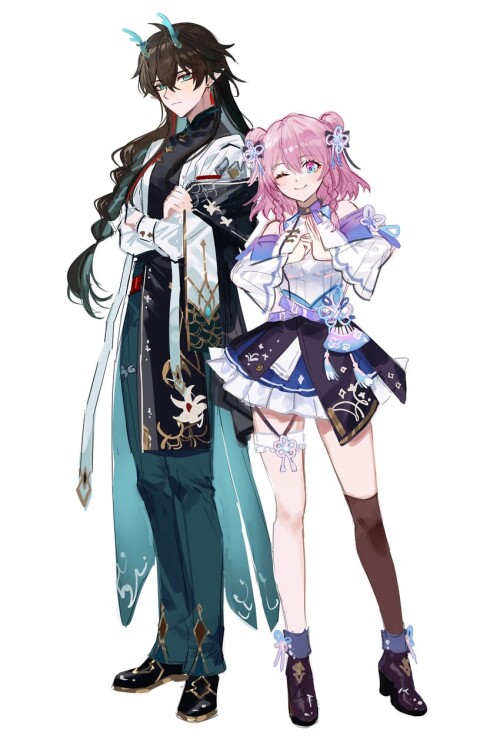  march 7th and dan heng honkai and 1 more drawn by fractalmagnolia sample 77b92c723ad9810dbe3edb4b52