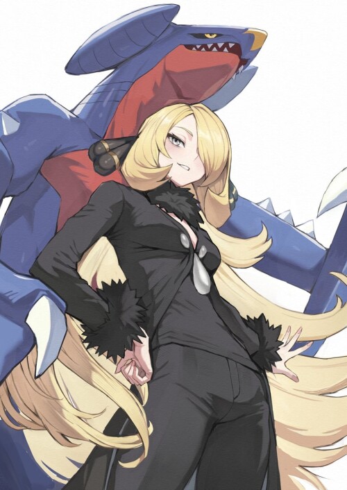  cynthia and garchomp pokemon and 1 more drawn by torisanff14 sample a0bf258ee469c496541dab5f25adc4b