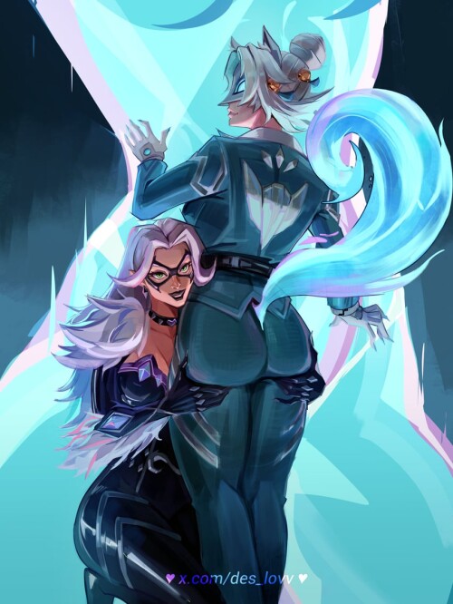  black cat felicia hardy and white fox marvel and 3 more drawn by des lovv sample 16dda1522384327695