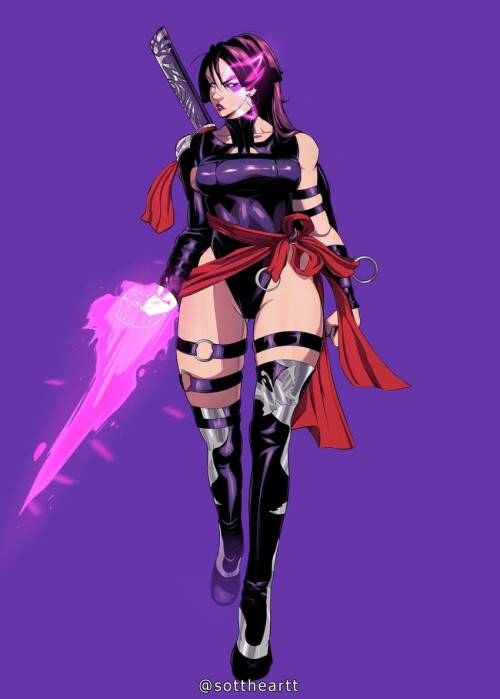  psylocke marvel and 2 more drawn by sottart sample b1b5a7b3521f9acd67e55eaefd39b274