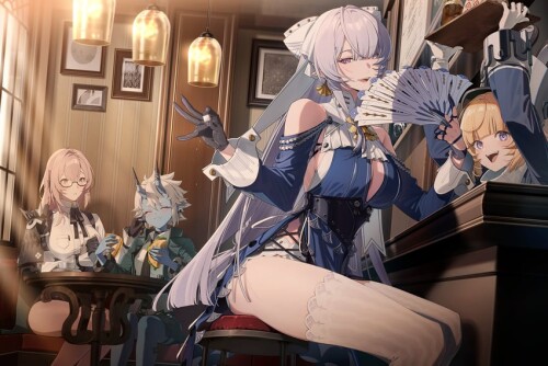  tsukishiro yanagi soukaku velina airgid and norma hollowell zenless zone zero drawn by yomi kiskil 